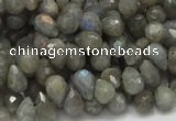 CLB07 16 inches 6*10mm faceted teardrop labradorite beads wholesale