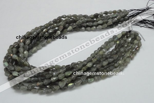 CLB08 16 inches 6*8mm faceted teardrop labradorite beads wholesale