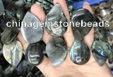 CLB1002 15.5 inches 18*35mm - 25*45mm flat teardrop labradorite beads