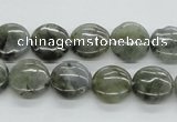 CLB105 15.5 inches 12mm flat round labradorite gemstone beads wholesale