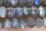 CLB1052 15.5 inches 4*6mm faceted rondelle labradorite gemstone beads