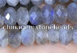 CLB1053 15.5 inches 5*8mm faceted rondelle labradorite gemstone beads