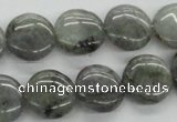 CLB106 15.5 inches 14mm flat round labradorite gemstone beads wholesale