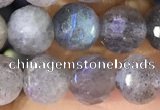 CLB1073 15.5 inches 8mm faceted round labradorite beads