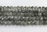 CLB1077 15.5 inches 10mm faceted round labradorite beads