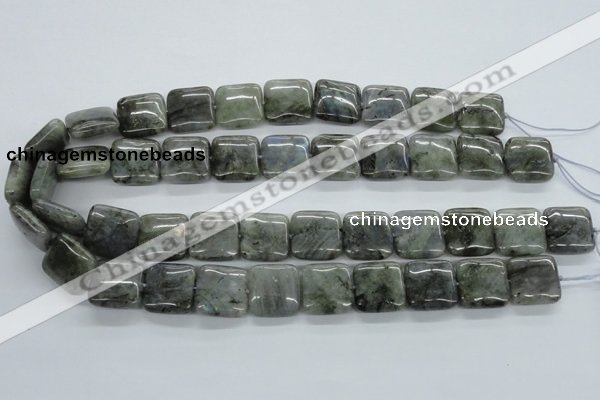 CLB117 15.5 inches 18*18mm square labradorite gemstone beads wholesale