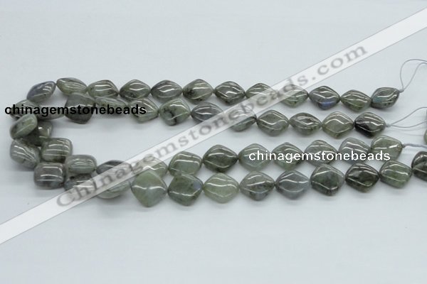 CLB118 15.5 inches 14*14mm diamond labradorite gemstone beads wholesale