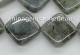 CLB120 15.5 inches 20*20mm diamond labradorite gemstone beads wholesale