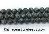 CLB1214 15.5 inches 12mm faceted round black labradorite gemstone beads