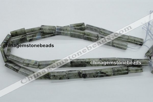 CLB125 15.5 inches 12*20mm flat column labradorite gemstone beads