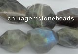 CLB128 15.5 inches labradorite nuggets faceted gemstone beads wholesale