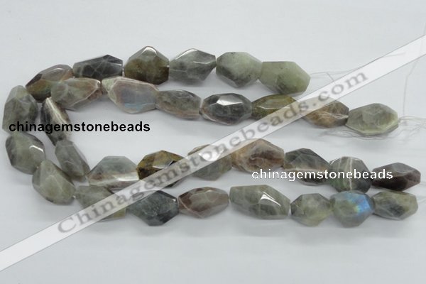 CLB128 15.5 inches labradorite nuggets faceted gemstone beads wholesale