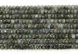 CLB1281 15.5 inches 4*6mm faceted rondelle labradorite beads