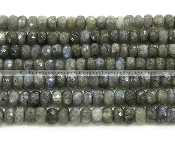 CLB1282 15.5 inches 5*8mm faceted rondelle labradorite beads