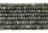 CLB1282 15.5 inches 5*8mm faceted rondelle labradorite beads