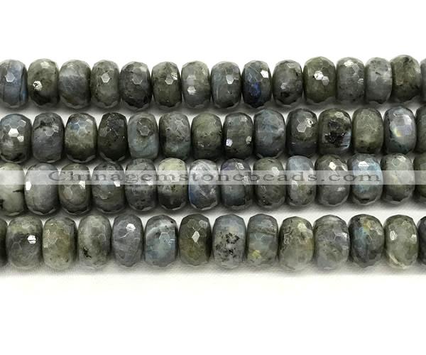 CLB1286 15.5 inches 10*16mm faceted rondelle labradorite beads