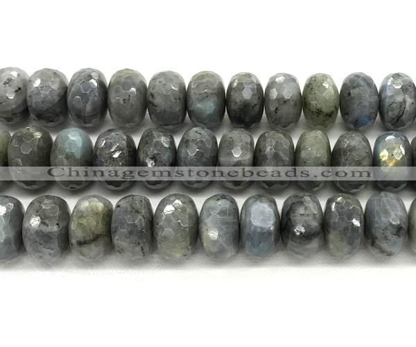 CLB1288 15.5 inches 12*20mm faceted rondelle labradorite beads