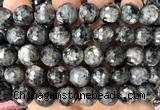 CLB1304 15 inches 12mm faceted round black labradorite beads wholesale