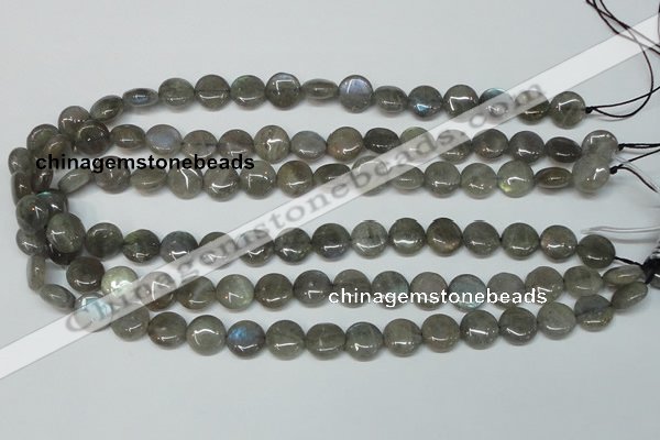 CLB148 15.5 inches 8mm flat round labradorite gemstone beads