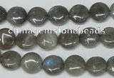 CLB149 15.5 inches 10mm flat round labradorite gemstone beads