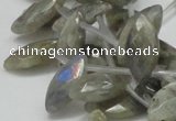 CLB15 16 inches 10*18mm faceted marquise labradorite gemstone beads