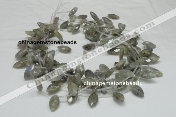 CLB15 16 inches 10*18mm faceted marquise labradorite gemstone beads