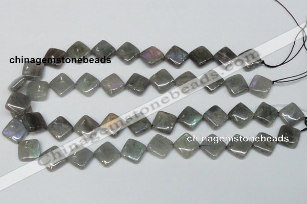 CLB155 15.5 inches 14*14mm diamond labradorite gemstone beads