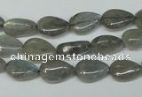 CLB156 15.5 inches 8*12mm flat teardrop labradorite gemstone beads