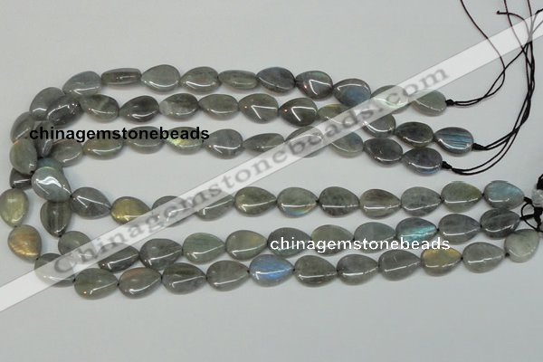 CLB157 15.5 inches 10*14mm flat teardrop labradorite gemstone beads