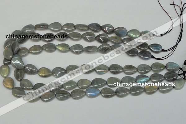 CLB158 15.5 inches 12*16mm flat teardrop labradorite gemstone beads