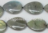 CLB159 15.5 inches 15*20mm flat teardrop labradorite gemstone beads