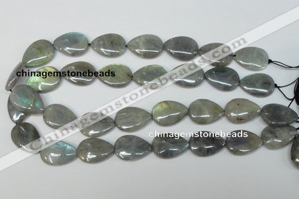 CLB159 15.5 inches 15*20mm flat teardrop labradorite gemstone beads