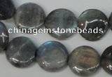 CLB171 15.5 inches 18mm flat round labradorite gemstone beads