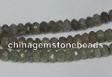 CLB178 15.5 inches 4*6mm faceted rondelle labradorite beads