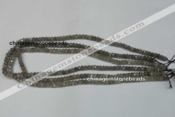 CLB178 15.5 inches 4*6mm faceted rondelle labradorite beads