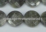 CLB193 15.5 inches 20mm faceted coin labradorite gemstone beads