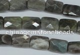 CLB195 15.5 inches 8*12mm faceted rectangle labradorite beads