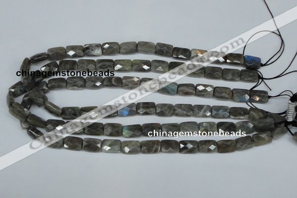 CLB195 15.5 inches 8*12mm faceted rectangle labradorite beads