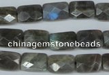 CLB196 15.5 inches 10*14mm faceted rectangle labradorite beads