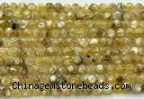 CLB2010 15 inches 6mm round yellow lepidolite gemstone beads