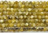 CLB2011 15 inches 8mm round yellow lepidolite gemstone beads