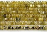 CLB2016 15 inches 5*8mm rondelle yellow lepidolite gemstone beads