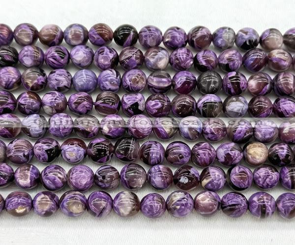 CLB2021 15 inches 8mm round purple lepidolite gemstone beads