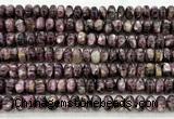 CLB2031 15 inches 6*10mm rondelle natural lepidolite gemstone beads