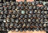 CLB2061 15 inches 8mm round black lepidolite gemstone beads