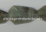 CLB207 15.5 inches 20-30mm*30-38mm faceted freeform labradorite beads