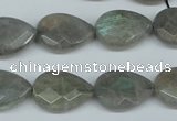 CLB210 15.5 inches 15*20mm faceted flat teardrop labradorite beads