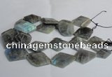 CLB216 15.5 inches 25*35mm - 35*45mm faceted freeform labradorite beads