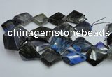 CLB219 15.5 inches 30*35mm - 40*45mm faceted freeform labradorite beads