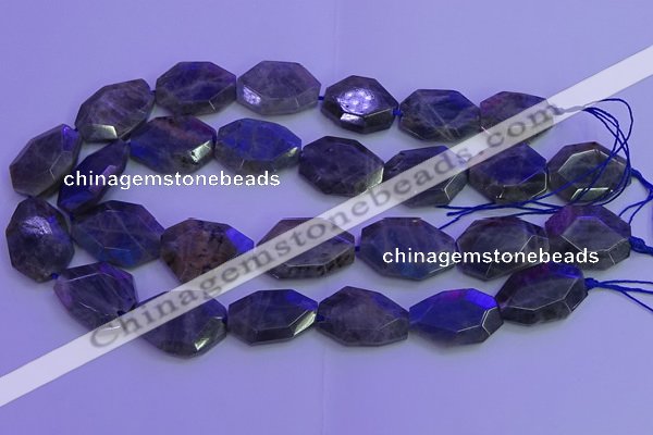 CLB226 15.5 inches 18*25mm - 22*30mm freeform labradorite beads